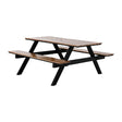 Bolero Acacia Rectangular Picnic Table Bench Set