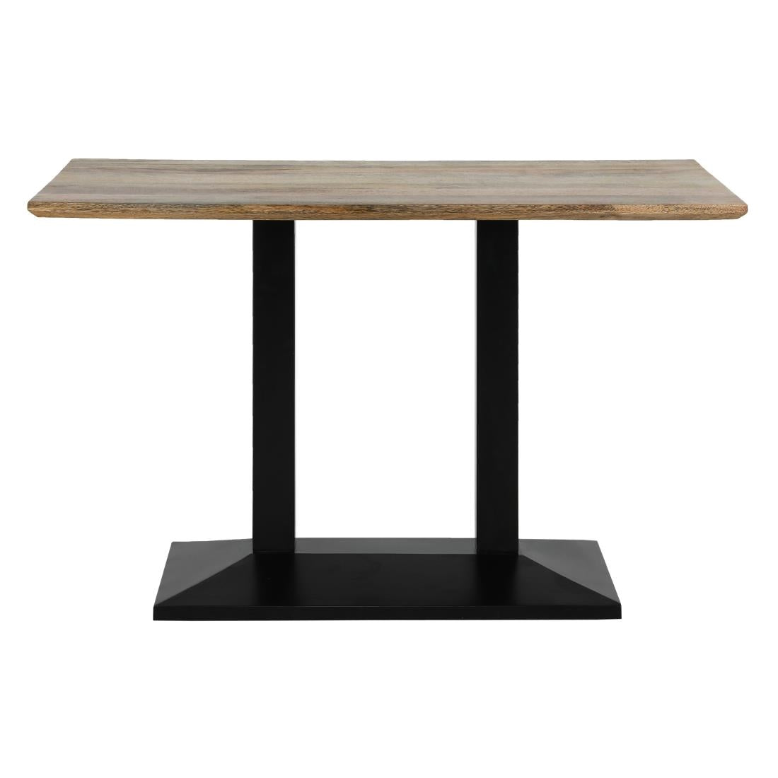 Bolero Loft Rectangle Dining Table with Wooden Top