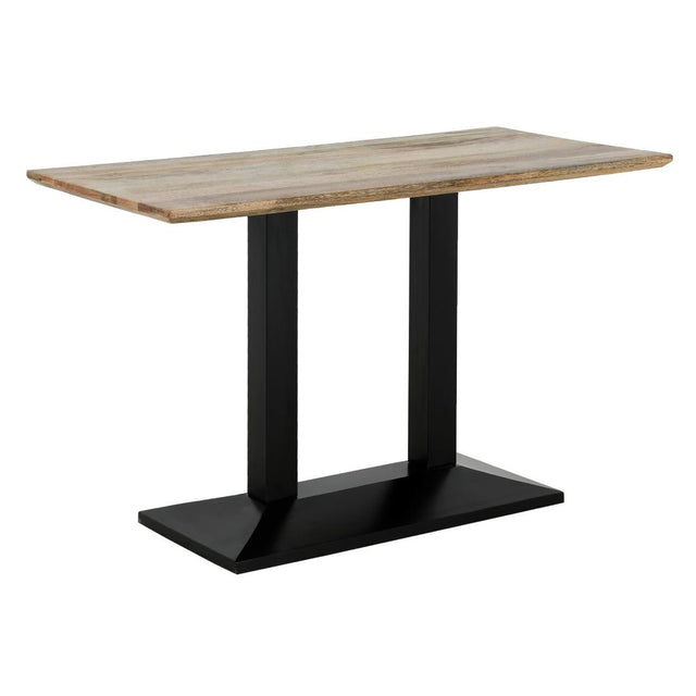 Bolero Loft Rectangle Dining Table with Wooden Top