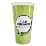 JE967 eGreen Event Cup Green Design - Pint to Brim (Box 120) - JD Catering Equipments Ltd