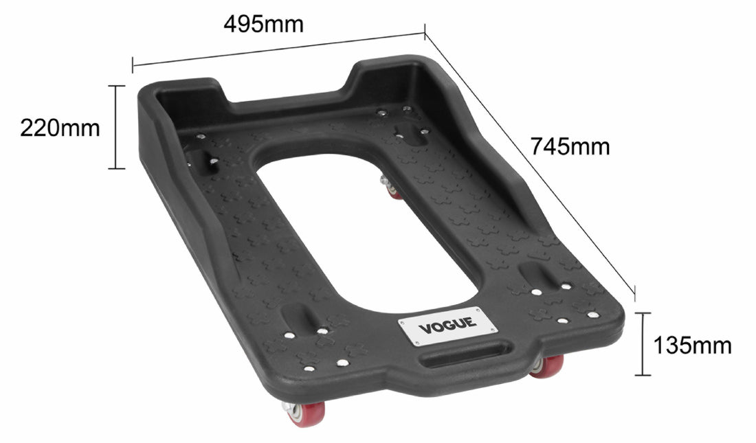Vogue Dolly for Vogue Single Insulated Food Carrier Black