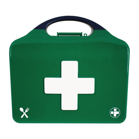 JF027 Masterchef Catering BS8599-1 First Aid Kit - Medium - Aura3 Box - Medium - Green
