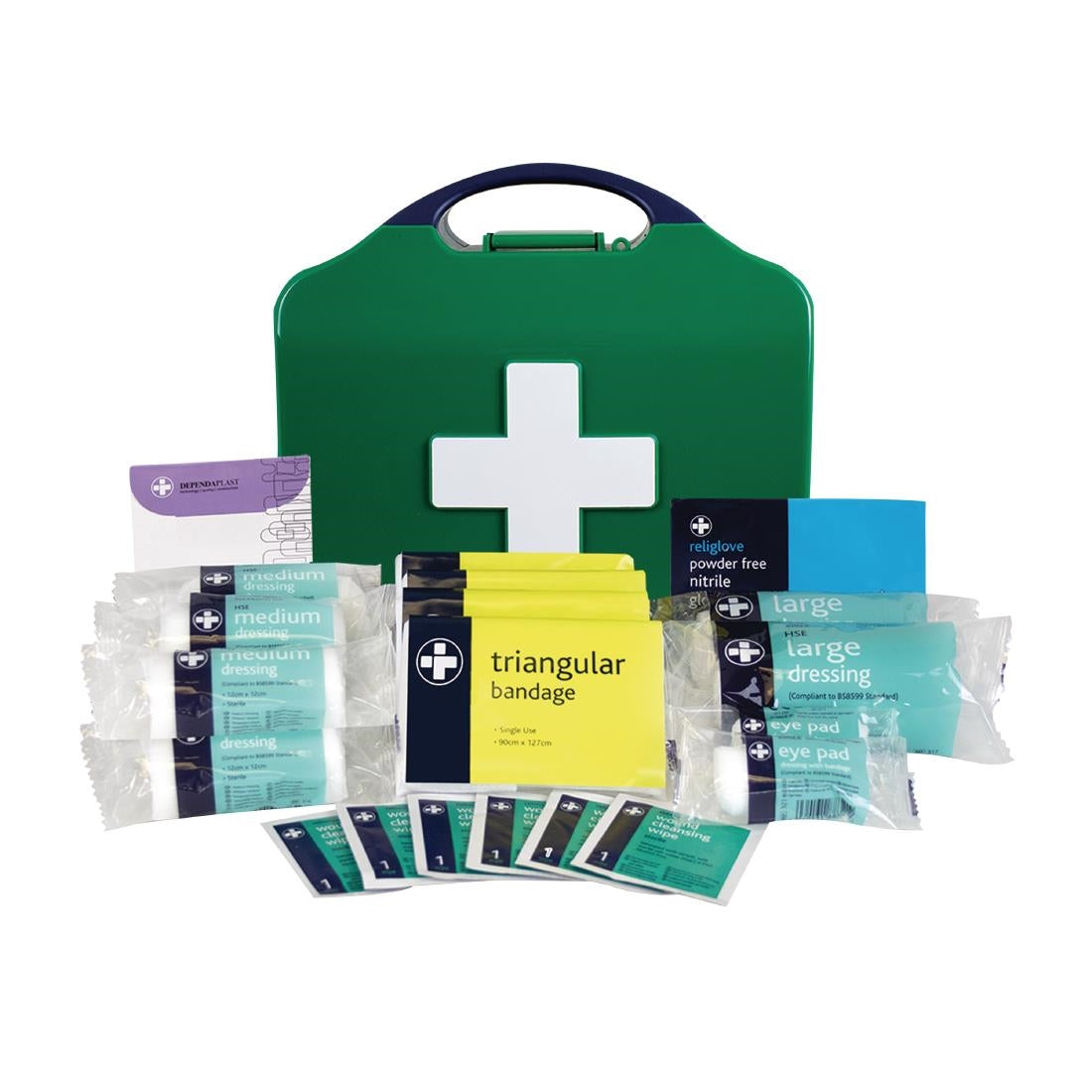 JF032 HSE 10 Person First Aid Kit - Aura3 Box - Small - Green