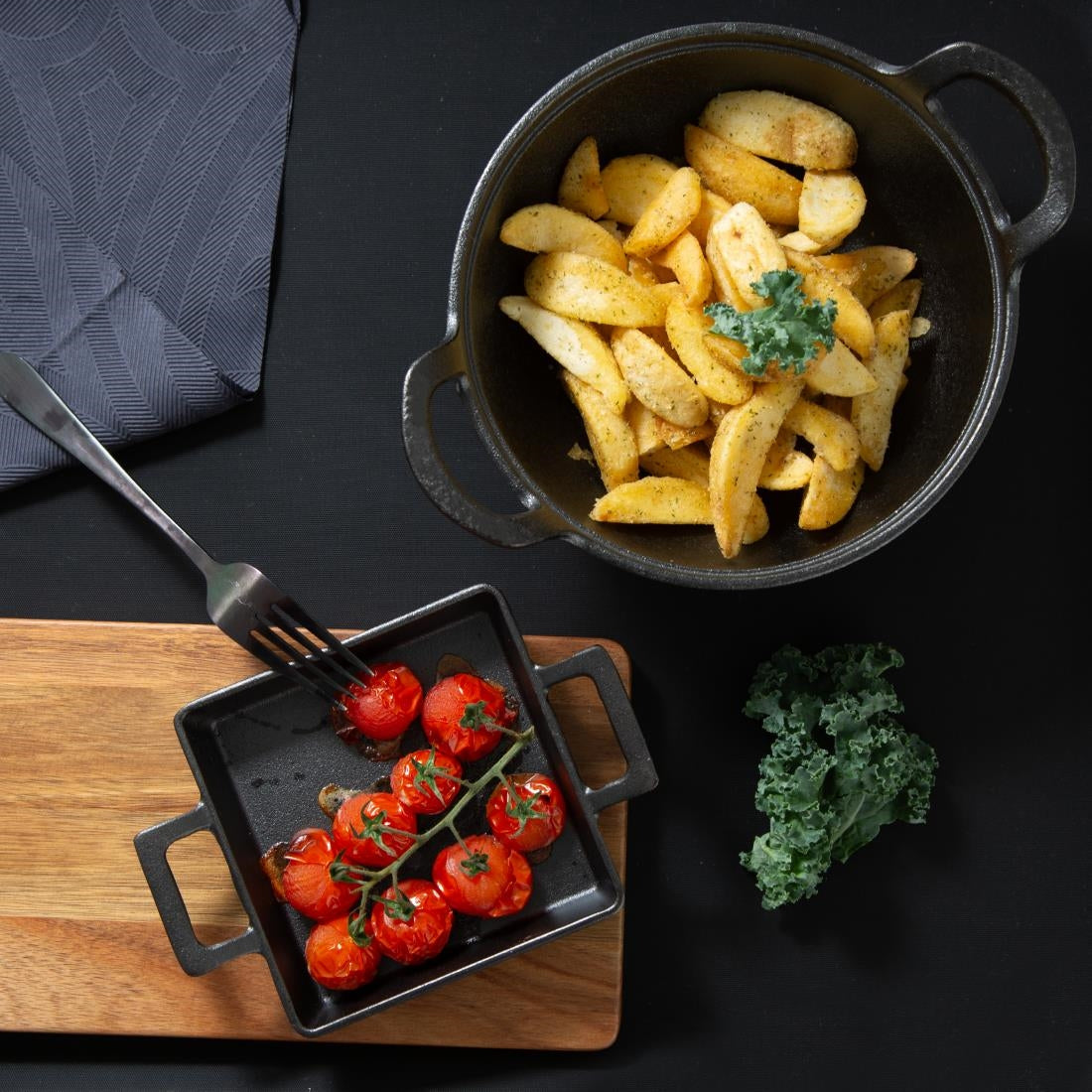 Olympia Cast Iron Square Eared Dish 130x130mm