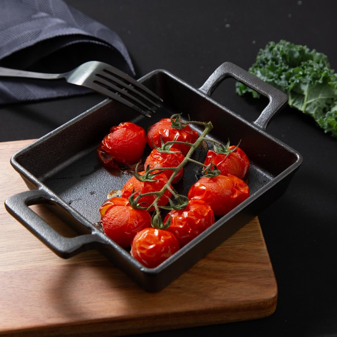 Olympia Cast Iron Square Eared Dish 130x130mm