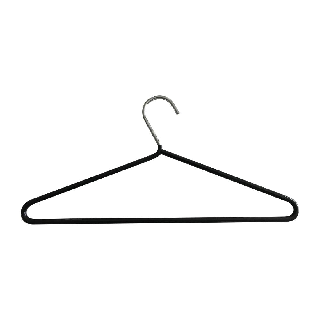 JF079 Heavy Duty Chrome Hanger With Black PVC Anti Slip Coating (Pack 25) (Direct)