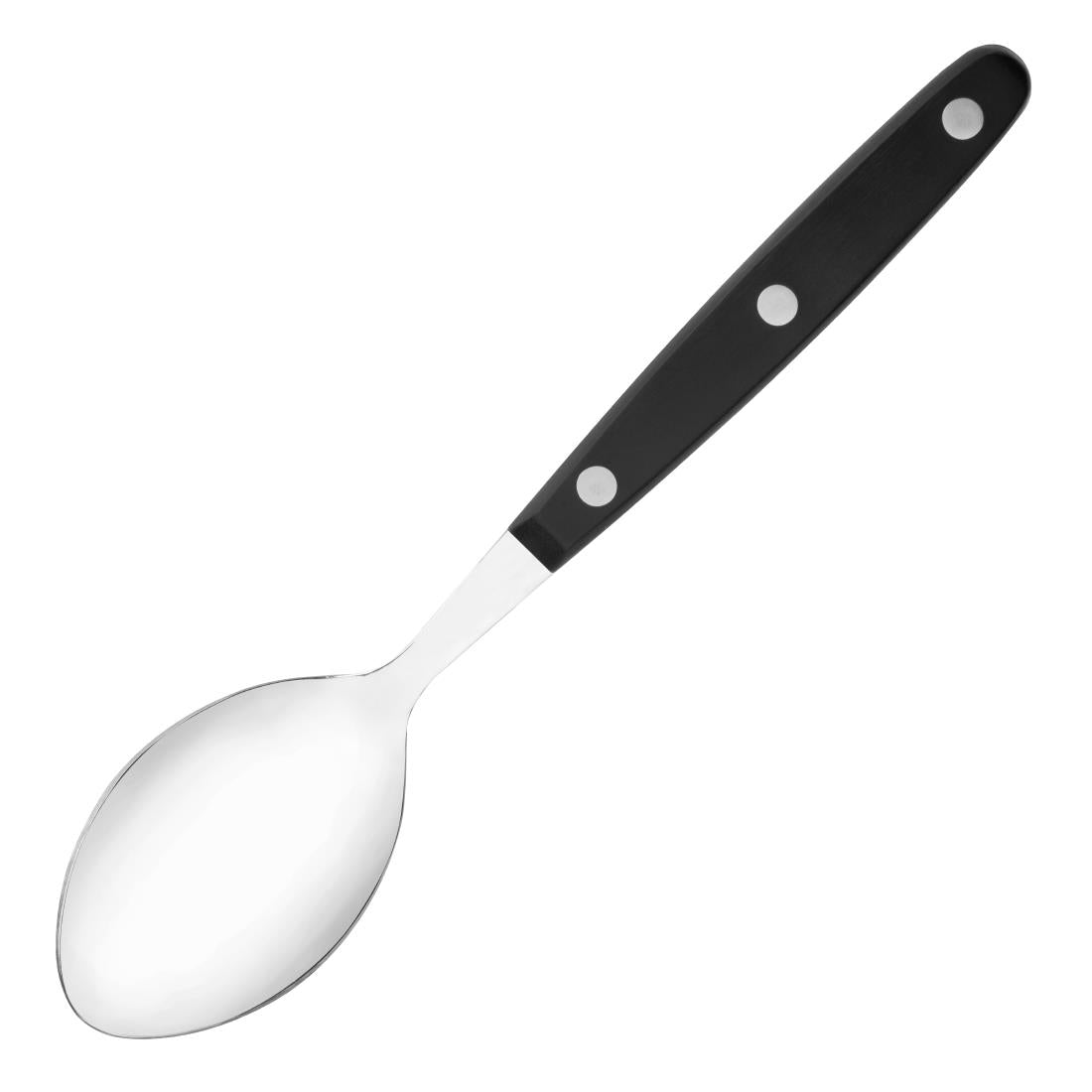 Olympia Taverna Dessert Spoons with Black Handles (12 Pack)