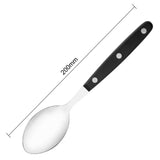 Olympia Taverna Dessert Spoons with Black Handles (12 Pack)