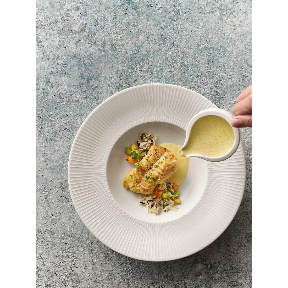 JF865 Vibes Rimmed Plate - 160mm (Pack 12)