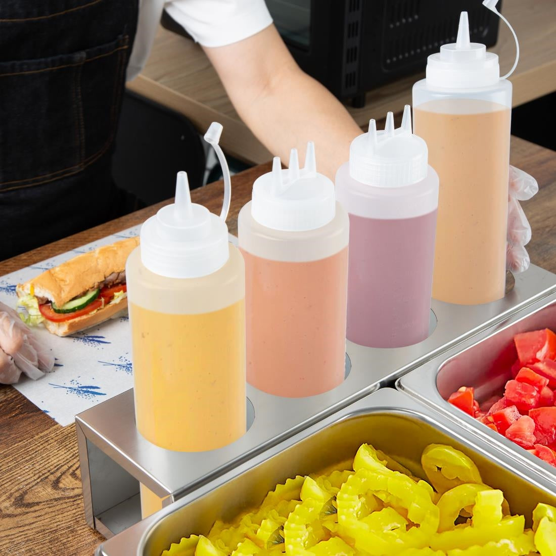 Vogue Stainless Steel Squeeze Bottle Holder