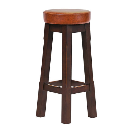 JF961 Wessex High Stool Dark Walnut with Bison Tan Seat (Pack 2) (Direct)
