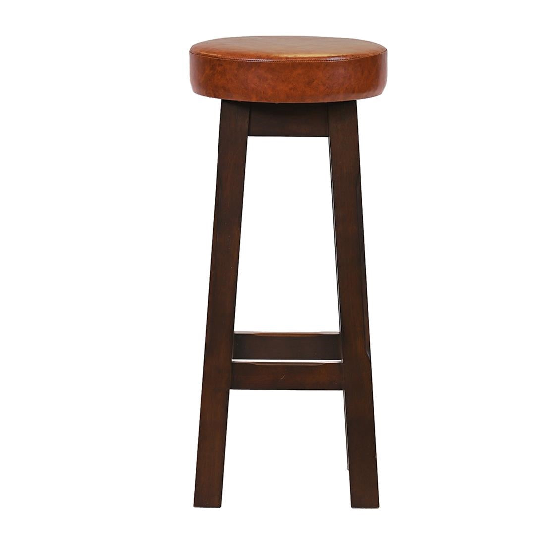 JF961 Wessex High Stool Dark Walnut with Bison Tan Seat (Pack 2) (Direct)