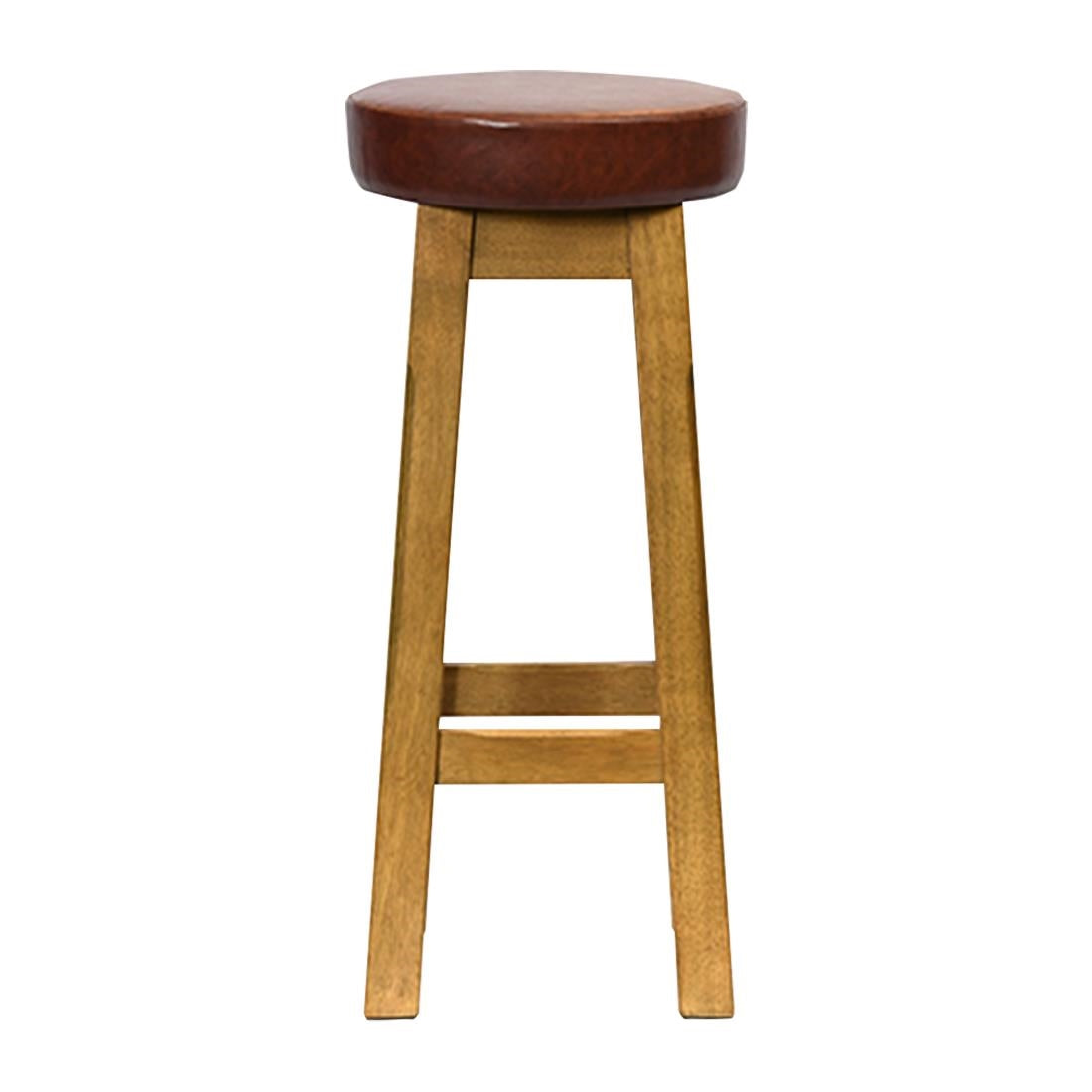 JF970 Wessex High Stool Weathered Oak with Bison Espresso Seat (Pack 2) (Direct)