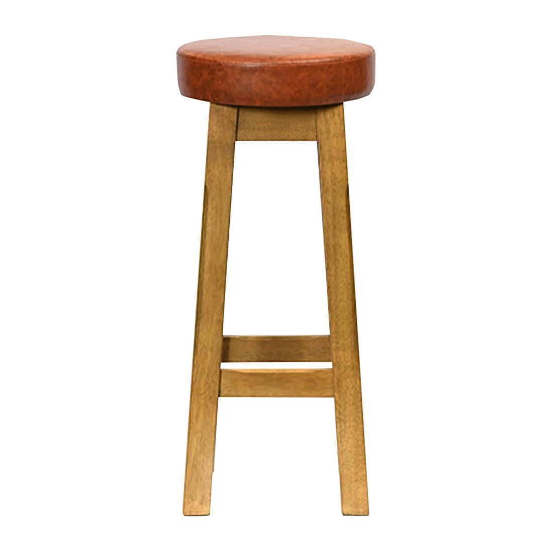 JF971 Wessex High Stool Weathered Oak with Bison Tan Seat (Pack 2) (Direct)