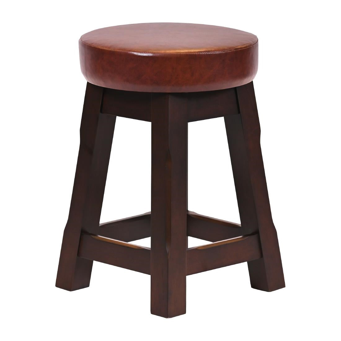 JF975 Wessex Low Stool Dark Walnut with Bison Espresso Seat (Pack 2) (Direct)