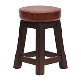 JF975 Wessex Low Stool Dark Walnut with Bison Espresso Seat (Pack 2) (Direct)