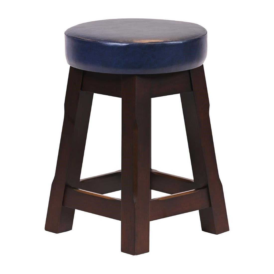 JF979 Wessex Low Stool Dark Walnut with Bison Midnight Seat (Pack 2) (Direct)