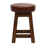 JF980 Wessex Low Stool Vintage with Bison Espresso Seat (Pack 2) (Direct)