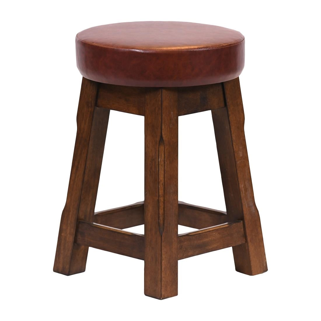 JF980 Wessex Low Stool Vintage with Bison Espresso Seat (Pack 2) (Direct)