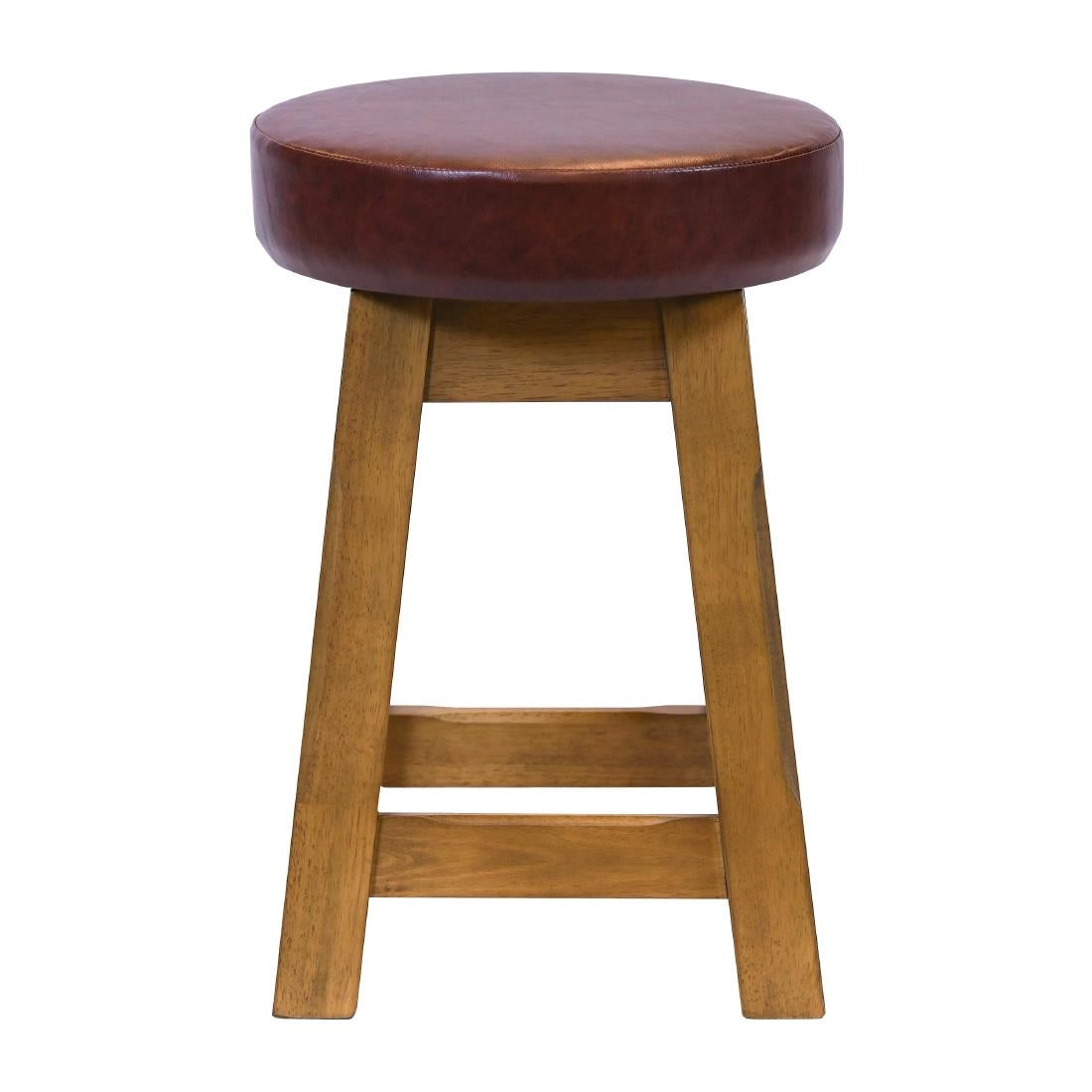 JF985 Wessex Low Stool Weathered Oak with Bison Espresso Seat (Pack 2) (Direct)