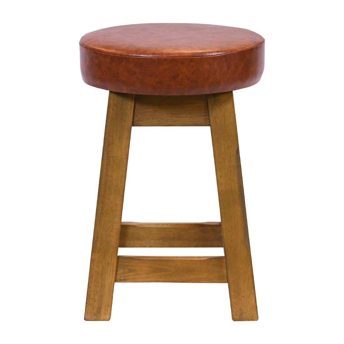 JF986 Wessex Low Stool Weathered Oak with Bison Tan Seat (Pack 2) (Direct)