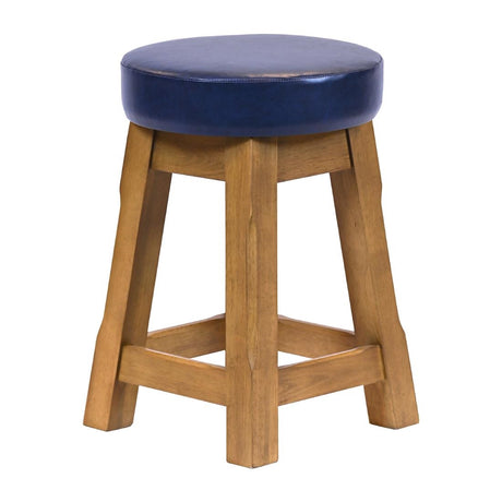 JF989 Wessex Low Stool Weathered Oak with Bison Midnight Seat (Pack 2) (Direct)