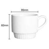 Olympia Café Stacking Mugs White 340ml (6 Pack)