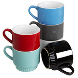 Olympia Café Stacking Mugs White 340ml (6 Pack)