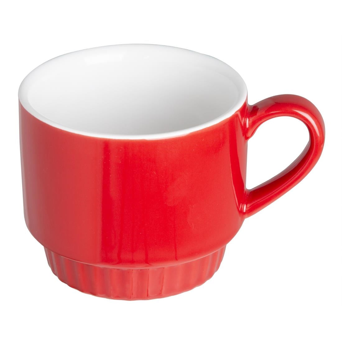 Olympia Café Stacking Mugs Red 340ml (6 Pack)