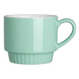 Olympia Café Stacking Mugs Aqua 340ml (6 Pack)