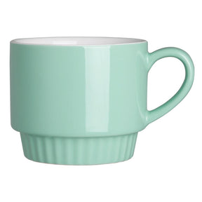 Olympia Café Stacking Mugs Aqua 340ml (6 Pack)