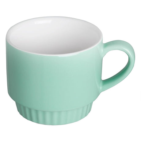 Olympia Café Stacking Mugs Aqua 340ml (6 Pack)