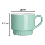 Olympia Café Stacking Mugs Aqua 340ml (6 Pack)
