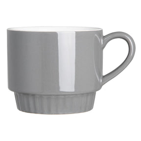 Olympia Café Stacking Mugs Charcoal 340ml (6 Pack)
