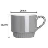 Olympia Café Stacking Mugs Charcoal 340ml (6 Pack)