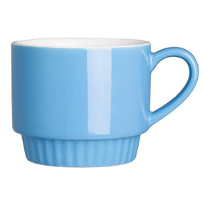 Olympia Café Stacking Mugs Blue 340ml (6 Pack)