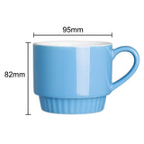 Olympia Café Stacking Mugs Blue 340ml (6 Pack)