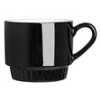Olympia Café Stacking Mugs Black 340ml (6 Pack)
