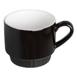 Olympia Café Stacking Mugs Black 340ml (6 Pack)