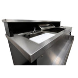 JK036 Parry Events Bar with upstand, stainless steel bar top and powder coated front/sides (Direct)