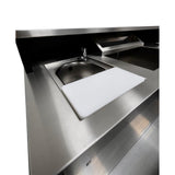 JK036 Parry Events Bar with upstand, stainless steel bar top and powder coated front/sides (Direct)