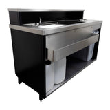 JK036 Parry Events Bar with upstand, stainless steel bar top and powder coated front/sides (Direct)