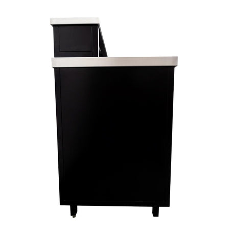 JK036 Parry Events Bar with upstand, stainless steel bar top and powder coated front/sides (Direct)
