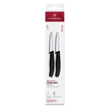 Victorinox Swiss Classic Paring Knife Straight Pointed Black 8cm ( 2 Pack)