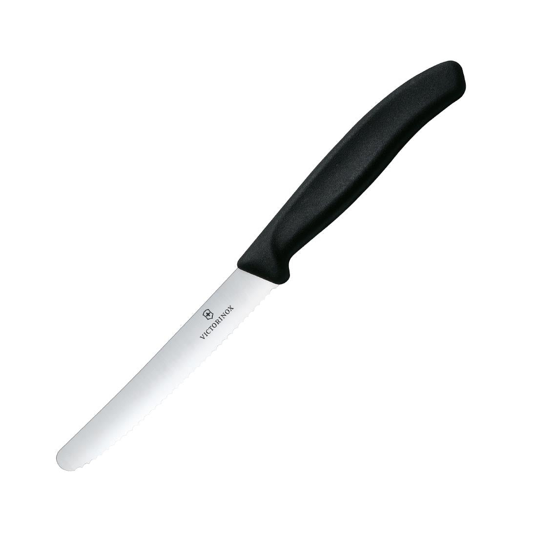 Victorinox Swiss Classic Tomato & Table Knife Wavy Black 11cm ( 2 Pack)
