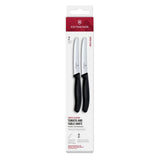 Victorinox Swiss Classic Tomato & Table Knife Wavy Black 11cm ( 2 Pack)
