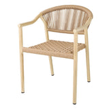 Bolero Dune PE Twist Rattan Outdoor Armchair Honey (4 Pack)