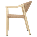 Bolero Dune PE Twist Rattan Outdoor Armchair Honey (4 Pack)