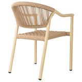 Bolero Dune PE Twist Rattan Outdoor Armchair Honey (4 Pack)