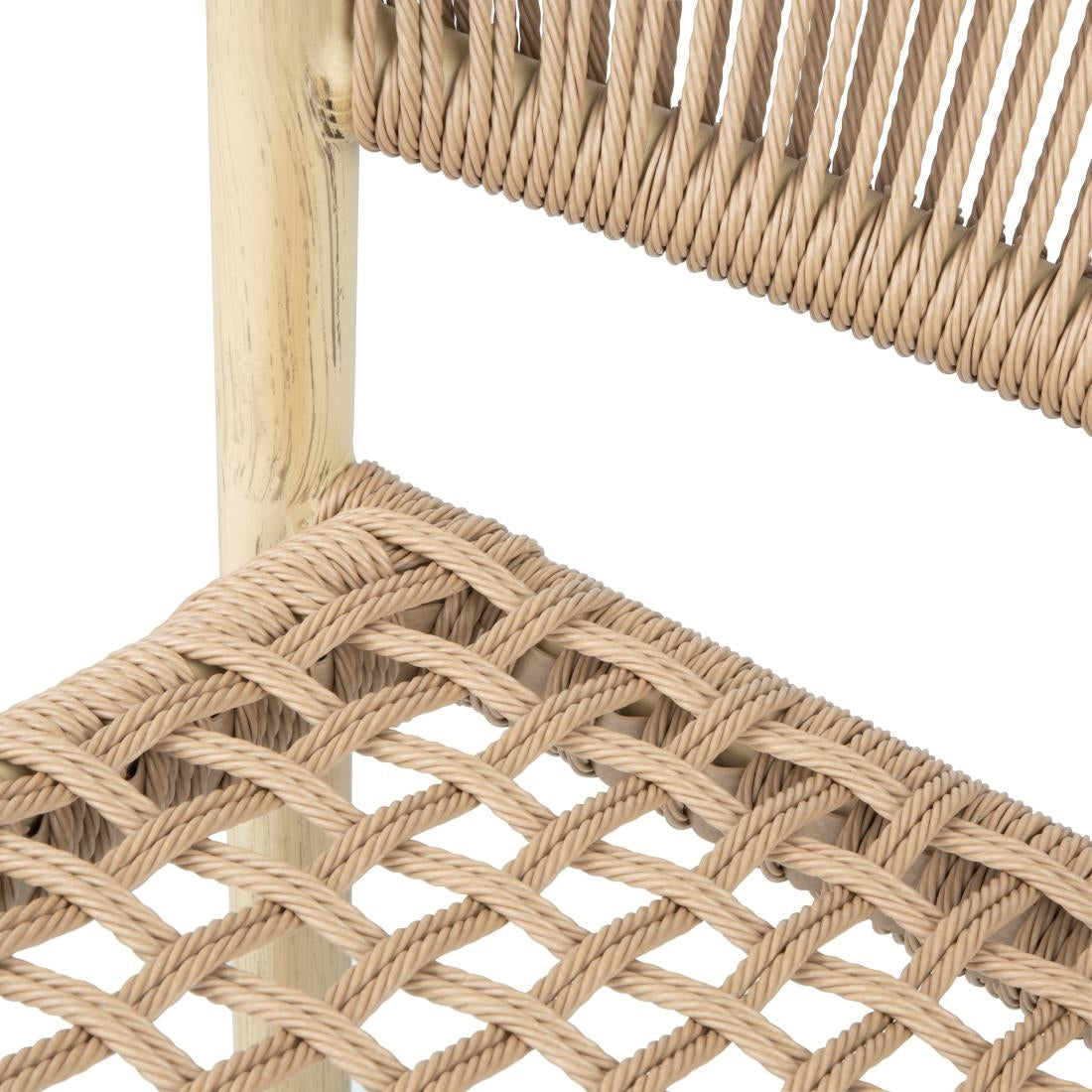Bolero Dune PE Twist Rattan Outdoor Armchair Honey (4 Pack)